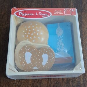 Melissa & Doug Wooden Food Groups Play Food Set- Grains, NEW